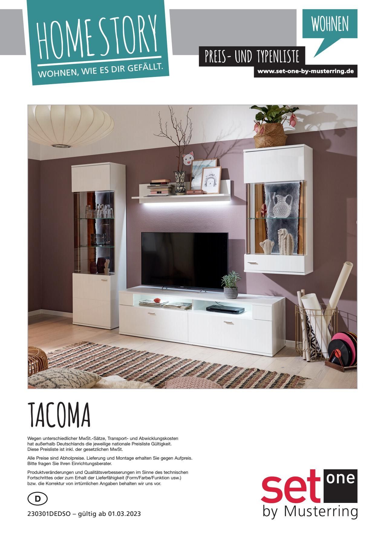 tacoma | | set Vorschläge weiß one Wohnwand